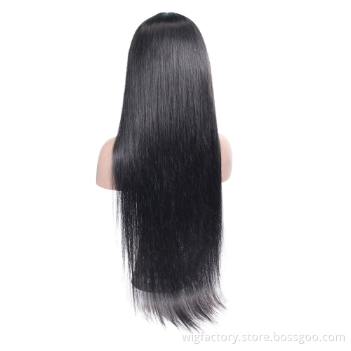 Wholesale Straight Wig Brazilian Remy Hair Human Hair Wigs peruvian hair wig making machine full machine made wig human hair